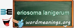 WordMeaning blackboard for eriosoma lanigerum